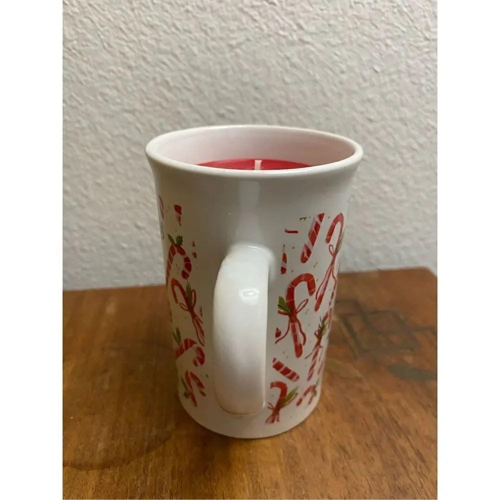 Candy Cane Mug Candle